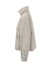 Herno Mini Short Zip Jacket In Grigio Perla