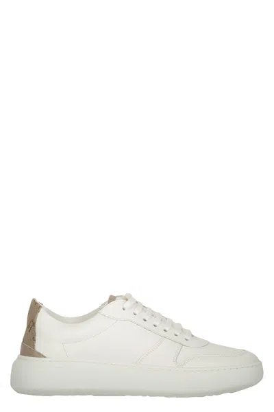 Herno Minimalist White Sneaker With Stylish Details