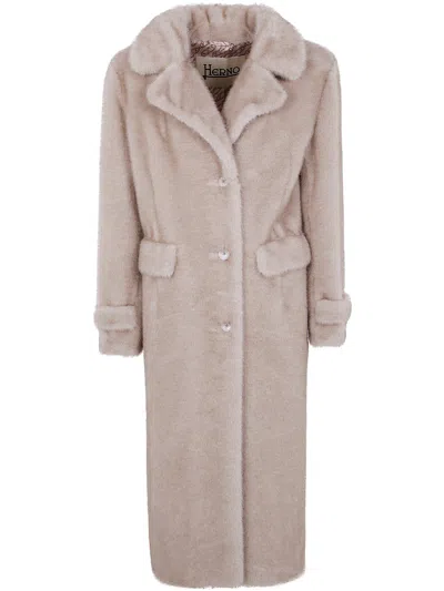 HERNO HERNO MINK FAUX FUR COAT