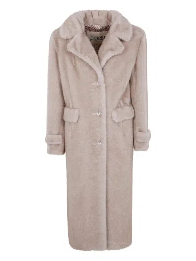 HERNO MINK FAUX FUR COAT