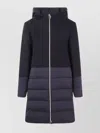 Herno Mix Fabric Medium Jacket In Black