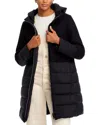 Herno Coat In Wool And Nylon In Black