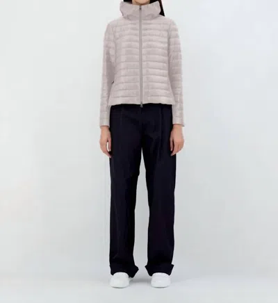 Herno Mixed Media Jacket In Pearl