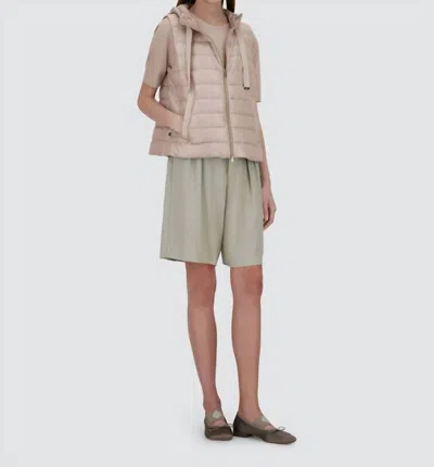HERNO MIXED MEDIA VEST IN ROSE