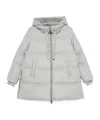 Herno Mélange-effect Puffer Coat In White