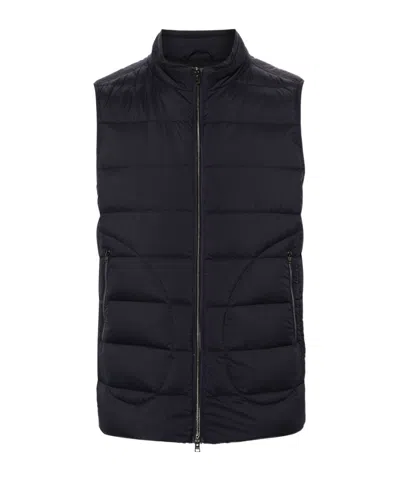 Herno Mock-neck Down Gilet In Black