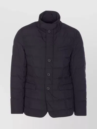 HERNO MODERN BLAZER WITH HIGH COLLAR AND POCKETS