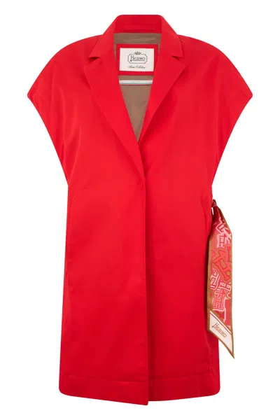Herno Modern Red Sleeveless Blazer