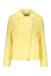 Herno Diagonal Zipper Jacket In Yellow