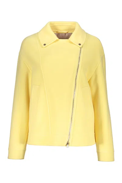 Herno Modern Yellow Jacket With Zip In Gold