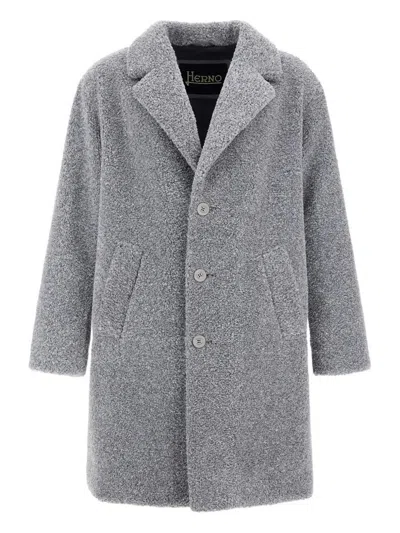 HERNO HERNO MOHAIR WOOL SINGLEBREAST COAT