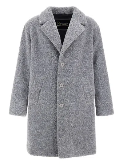 HERNO HERNO MOHAIR WOOL SINGLEBREAST COAT CLOTHING