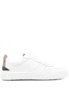 Herno Monogram-heel Low-top Sneakers In White