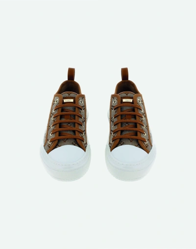 Herno Monogram Trainers In Brown