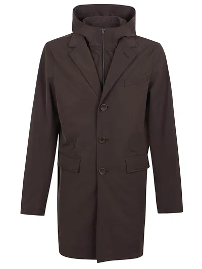Herno Monopetto Con Pettorina City Life In Marrone Scuro