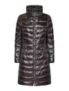 Herno Mud Gray Quilted Nylon Midi Down Jacket In Grey
