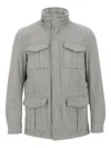 Herno Multi-pocket Field Jacket In Gray