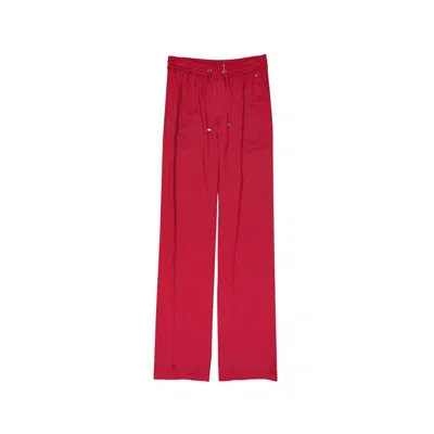 Herno Multicolor Acetate Casual Pants In Red