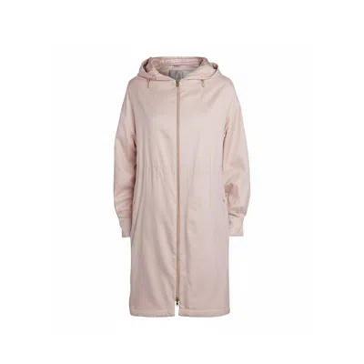 Herno Multicolor Copper Coat In Pink