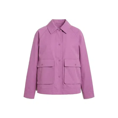 Herno Multicolor Cotton Denim Jacket In Purple