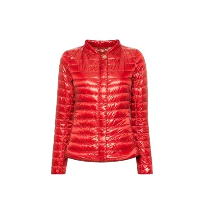 Herno Multicolor Polyamide Jacket In Red