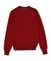 Herno Multicolor Virgin Wool Sweatshirt In Red
