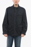 Herno Multipocketed Linen Blend Jacket With Front Zip