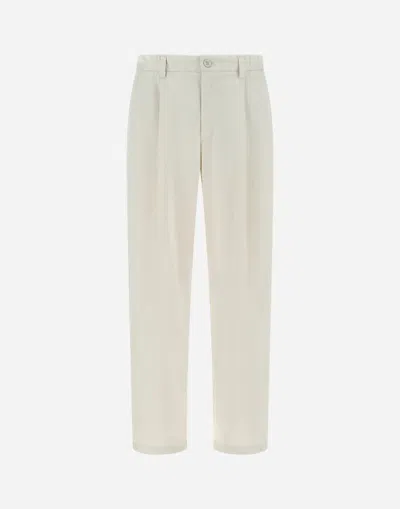 Herno Natural Feel Trousers In Cream