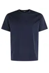 Herno Navy Blue Basic Crew-neck Stretch Cotton T-shirt