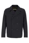 Herno Navy Blue Cotton Trench Coat In Navy Blue