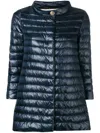Herno Dark Blue Nylon Amelia Down Jacket In Blue
