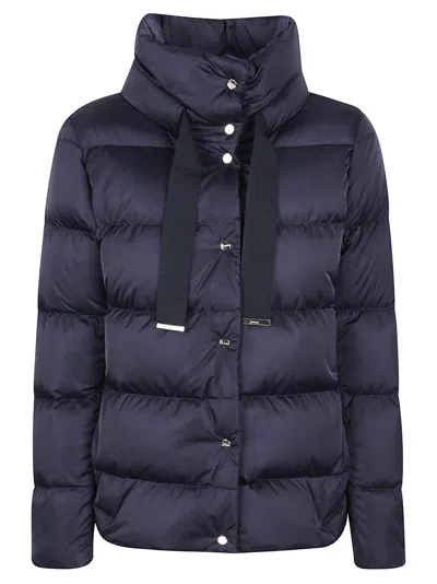 Herno Navy Blue Down Jacket In New Blue