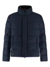 Herno Short Down Jacket With Detachable Fur Insert In Black