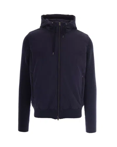 HERNO NAVY BLUE HOOD JACKET