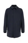 Herno Navy Blue Polyester Jacket In Navy Blue
