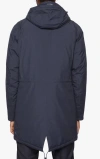 Herno Navy Blue Nylon Coat In Blue