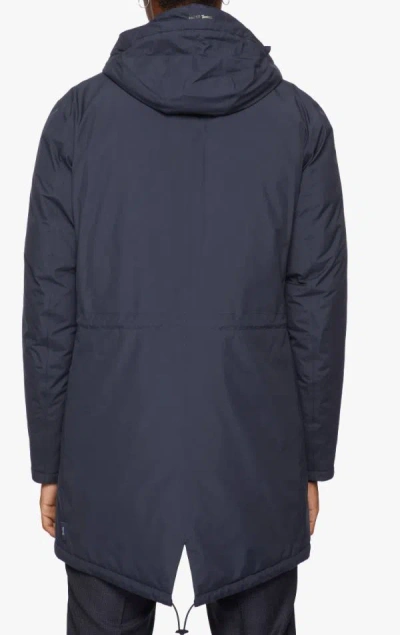 Herno Navy Blue Nylon Coat