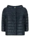 Herno Mock-neck Quilted Jacket In Blu