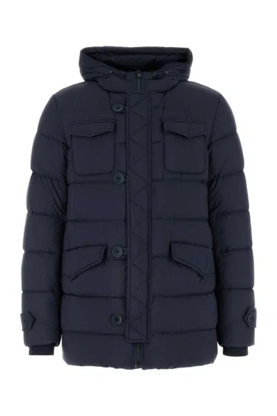 HERNO BLUE LESKIMO DOWN JACKET
