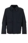 Herno Navy Blue Nylon Jacket In Blunavy