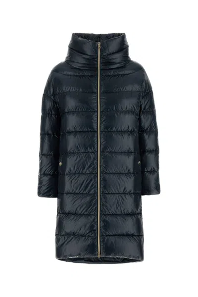 HERNO HERNO NAVY BLUE NYLON MATILDE DOWN JACKET