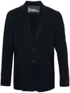 Herno Navy Blue Polyamide Blazer In Black