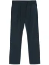 Herno Navy Blue Polyamide Pants In Blue