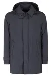 Herno Navy Blue Polyester Carcoat