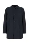 Herno Single-breasted Jacket With Two Front Pockets In Navy Blue