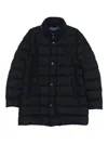 Herno Navy Blue Quilted Jacket In Black