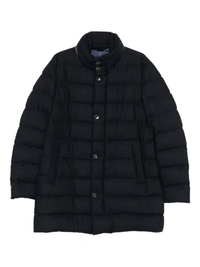 HERNO NAVY BLUE QUILTED JACKET