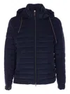 Herno Hooded Quilted Down Jacket In Blue
