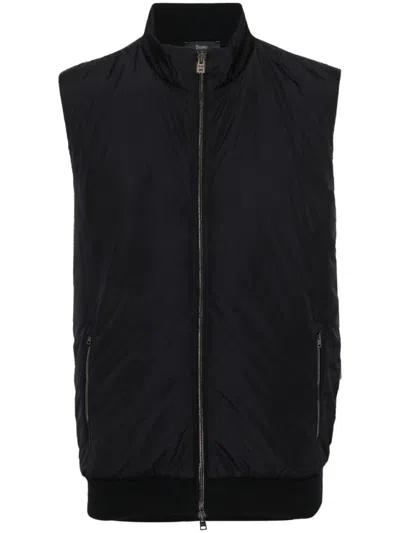 Herno Navy Blue Sleeveless Padded Jacket