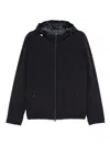 Herno Hooded Long Sleeve Jacket With Elasticated Hem In Black